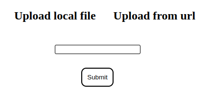 Upload functionality with URL option